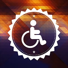 Image showing Disabled Icon on Triangle Background.