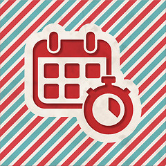 Image showing Time Concept on Striped Background.