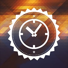 Image showing Time Concept on Triangle Background.