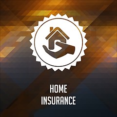 Image showing Home Insurance on Triangle Background.