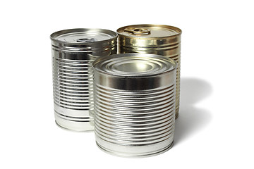 Image showing Tin Cans on White