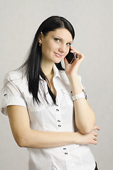 Image showing young girl talking on the phone