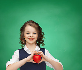 Image showing girl with small heart