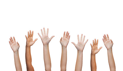 Image showing human hands waving hands