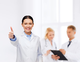 Image showing smiling female doctor