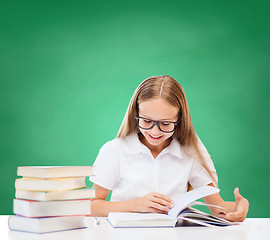 Image showing student girl studying at school