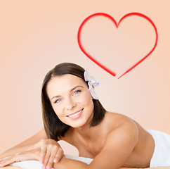 Image showing beautiful woman in spa salon