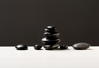 Image showing closeup of hot massage stones