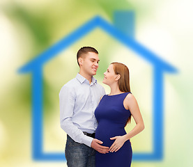 Image showing happy young family expecting child