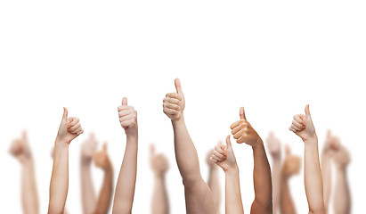 Image showing human hands showing thumbs up