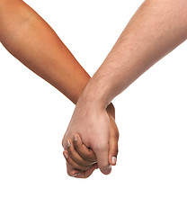 Image showing woman and man holding hands