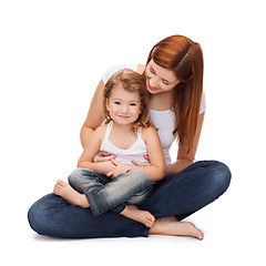 Image showing happy mother with adorable little girl