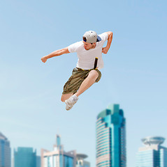 Image showing male dancer jumping in the air