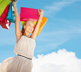 Image showing woman with shopping bags