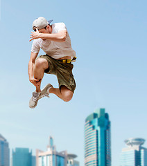 Image showing male dancer jumping in the air