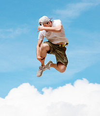 Image showing male dancer jumping in the air