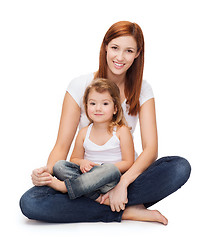 Image showing happy mother with adorable little girl