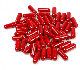 Image showing Red capsules