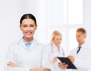 Image showing smiling female doctor