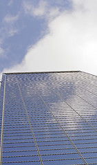 Image showing Skyscraper and cloudy sky