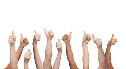 Image showing human hands showing thumbs up