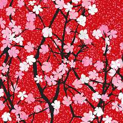 Image showing Spring theme floral background