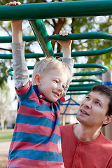 Image showing family at the playground