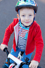 Image showing boy riding bicycle