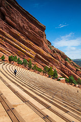 Image showing Famous Red Rocks Amphitheater in  Denver