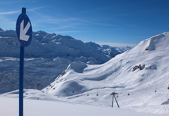 Image showing Very steep sloupe in a sunny day