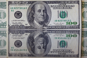 Image showing U.S. dollars on the mirror