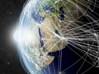 Image showing Network over Middle East