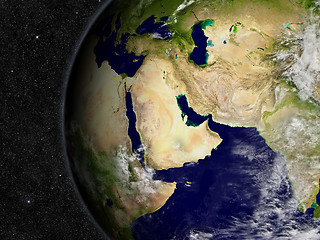 Image showing Middle East on planet Earth