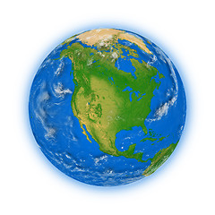 Image showing North America on planet Earth