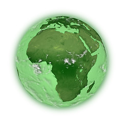 Image showing Africa on planet Earth