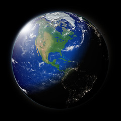 Image showing North America on planet Earth