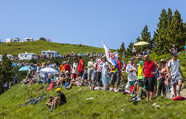 Image showing Spectators of Le Tour de France