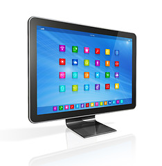 Image showing HD TV - Computer - apps icons interface