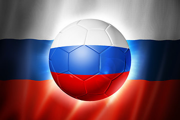 Image showing Soccer football ball with Russia flag