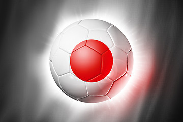 Image showing Soccer football ball with Japan flag