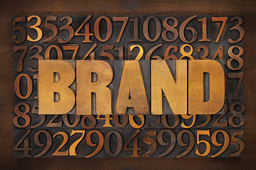 Image showing brand word in wood type