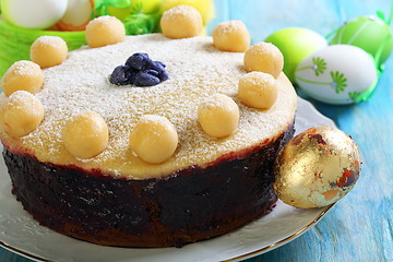 Image showing English Easter cake closeup.