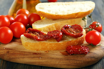Image showing Ciabatta with sun dried tomatoes.