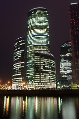 Image showing Skyscrapers at night