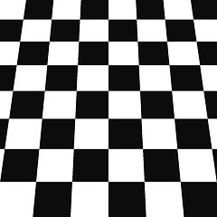 Image showing Seamless Black and White Checkered Board