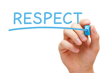 Image showing Respect Blue Marker