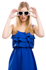 Image showing Fashion woman with sunglasses