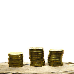 Image showing Piles of golden coins