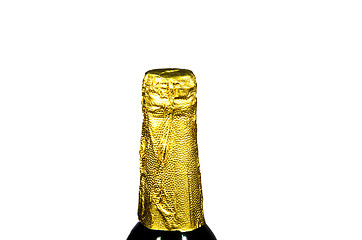 Image showing Golden bottle top