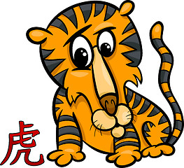 Image showing tiger chinese zodiac horoscope sign